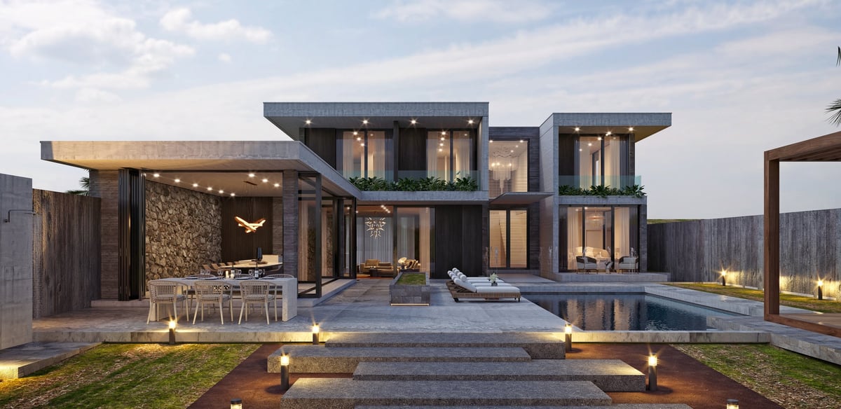 Casa moderna con diseño contemporáneo