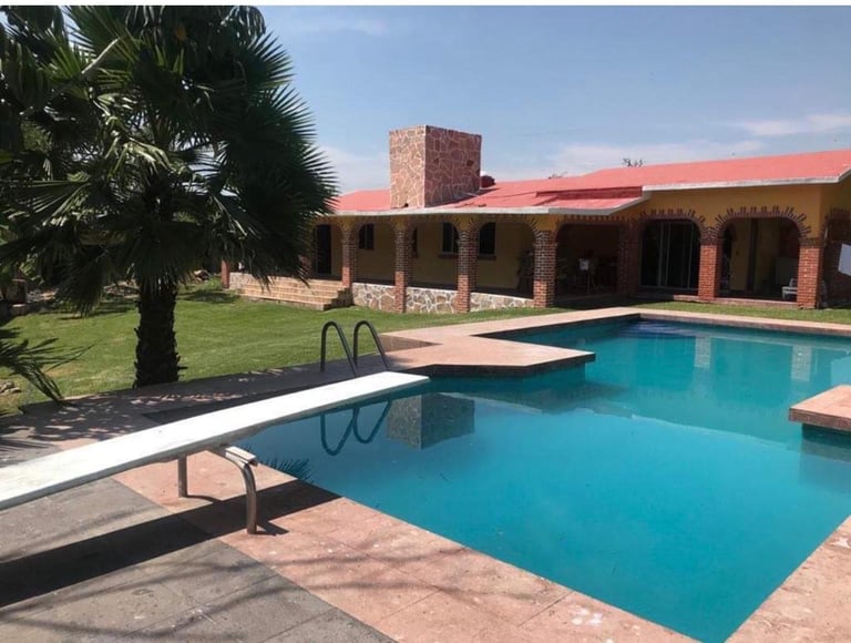 Bright turquoise swimming pool
